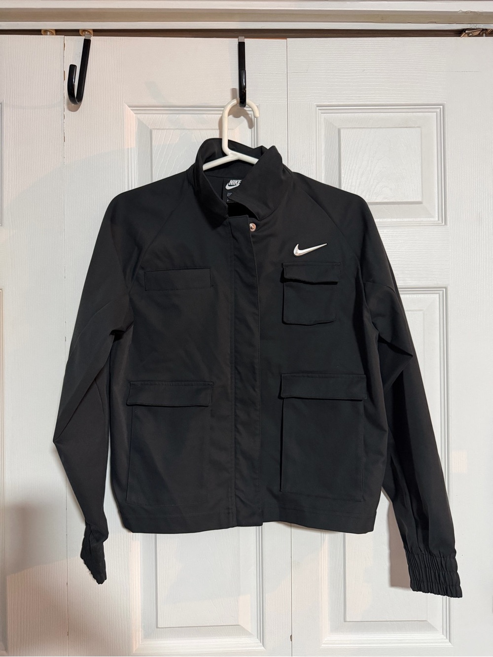 Nike Women’s Black Performance Jacket with White Swoosh